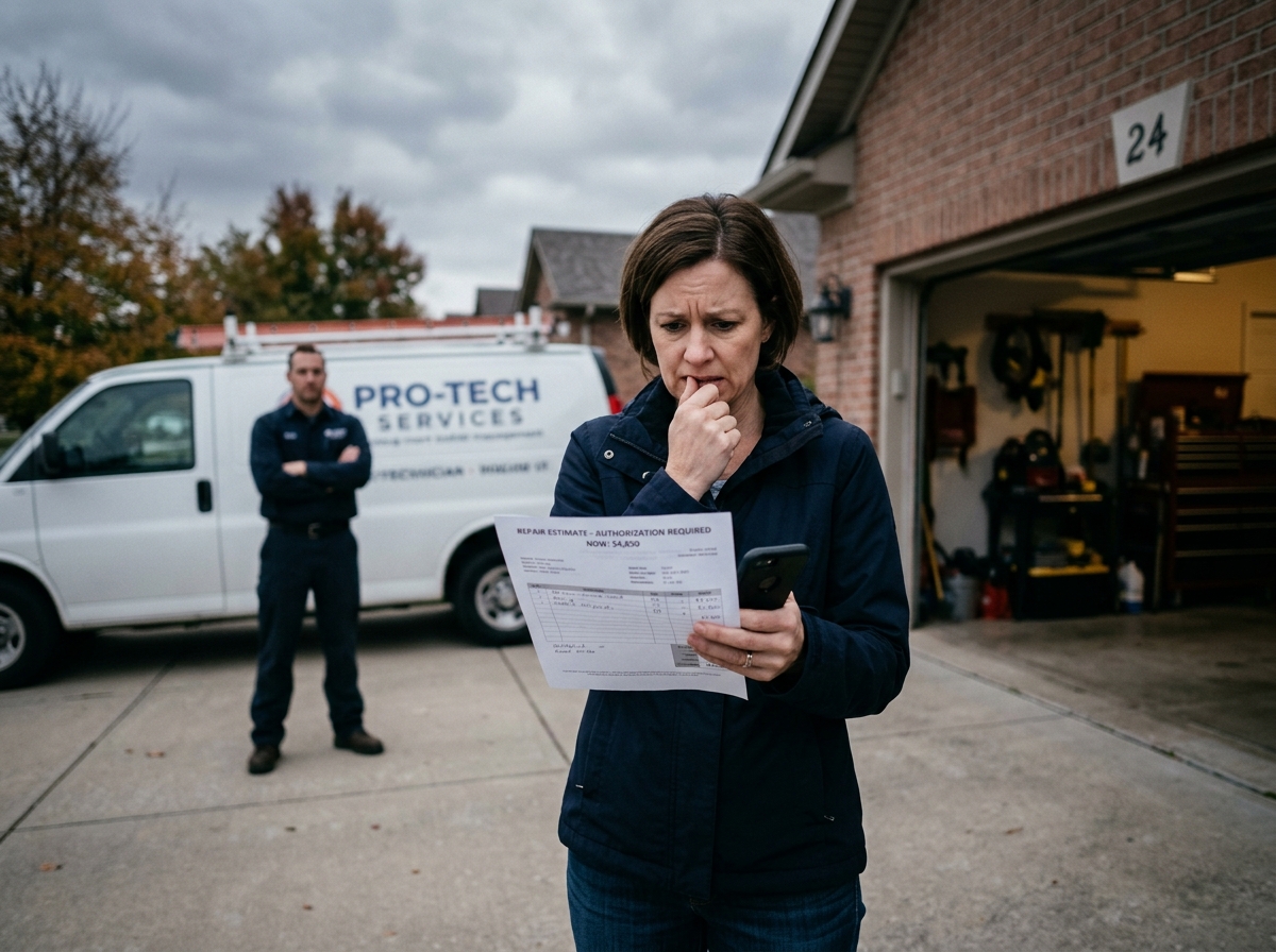 4 Upsell Red Flags During a Garage Door Repair Estimate